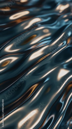 Liquid Metal Surface Wave Close Up
