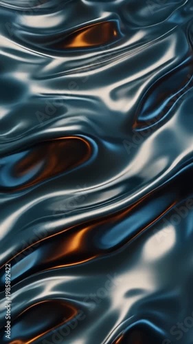 Liquid Metal Surface Wave Close Up