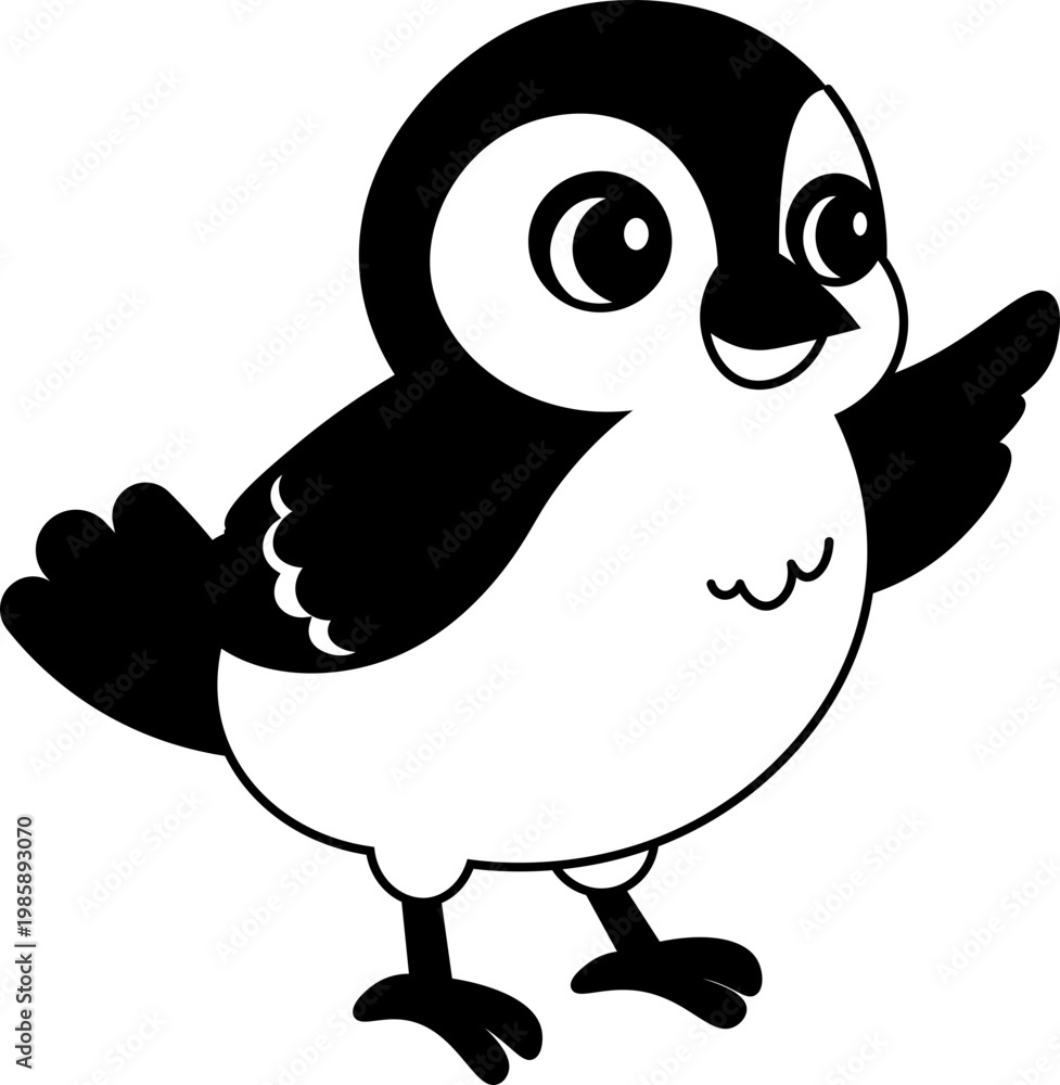 Obraz premium Cute Sparrows Illustration vector outline. Cute Sparrows Illustration vector outline.
