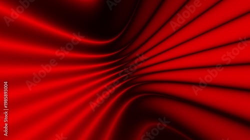 Abstract red glowing curved lines flowing on black background futuristic motion loop