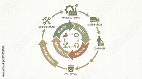 Circular Economy Supply Chain Diagram for ESG Reporting and Sustainable Business Strategy 2026