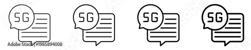Conversation Icon Set Different Style Collection