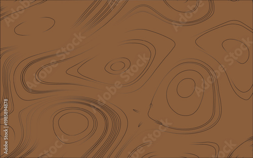 Seamless vintage brown wood texture background with elegant swirl pattern design and decorative curves