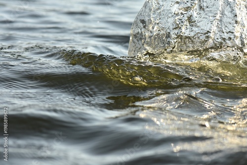 Water splashes in the lake, close-up, abstract background