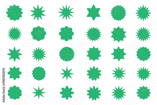 Set of red starburst and sunburst sale badges_best price, quality mark and discount sticker tags vector