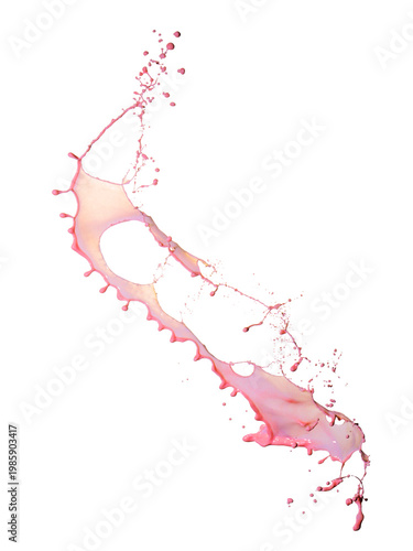 Pink abstract liquid splash closeup