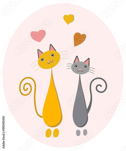 Cat, keychain with cats