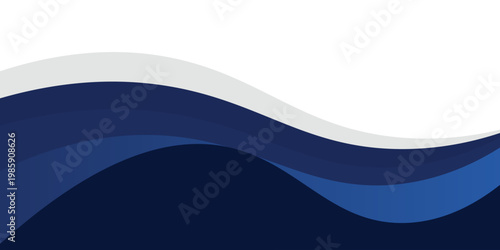 abstract modern blue gradient wave with copy space business template horizontal background