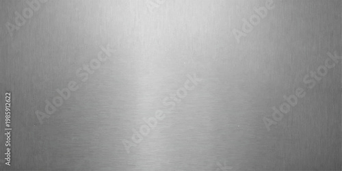 A seamless brushed stainless steel plate texture with a shiny silver metallic surface pattern creates a professional gray aluminum material backdrop for a sleek industrial wallpaper