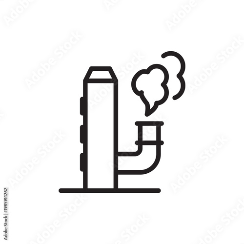 Marine scrubber icon symbolizing emission control, representing vessel hardware, exhaust tools, cleaning gear, maritime gas systems, and industrial logistics for sulfur removal and air quality.