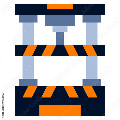 Press Machine icon, Flat design style vector illustration