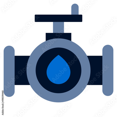 Industrial Pipe icon, Flat design style vector illustration