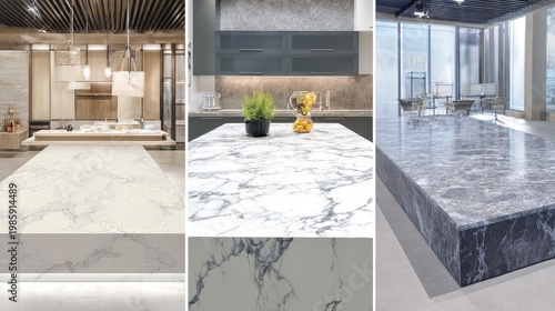 Modern kitchen countertop design variations for home interior inspiration