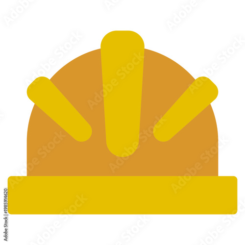 Hard Helmet icon, Flat design style vector illustration