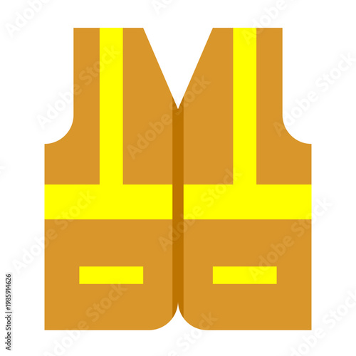 Safety Vest icon, Flat design style vector illustration