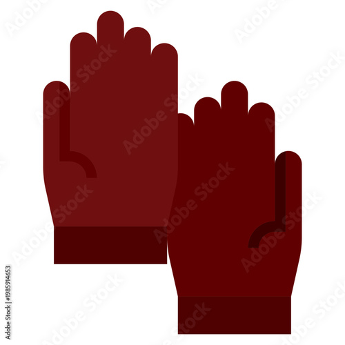 Safety Gloves icon, Flat design style vector illustration