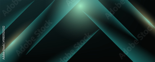 Abstract Green Light Background. Polygonal Elegance and Frame Background Designs