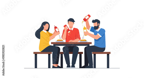 Group of Young Adults Playing with Toy Blocks Sitting at Table