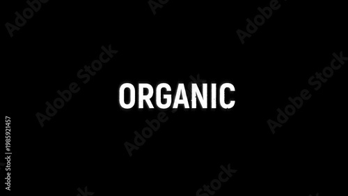 organic glitch text title animation 4k for hot deal product launches on black green white background. new release organtic marketing promotion advertisement
