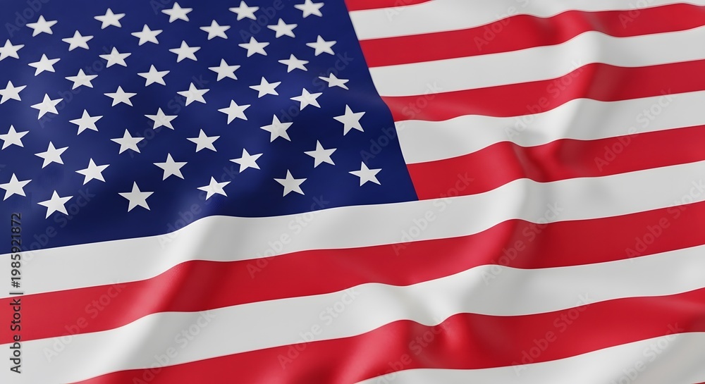 Obraz premium Patriotic american flag waving honoring heroes on memorial day