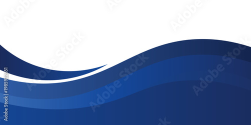 abstract modern smooth gradient blue wavy business style template banner for presentation background