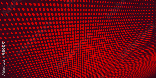 Red Halftone Dot Pattern Background - Abstract Geometric Vector Texture for Retro and Modern Graphic Design