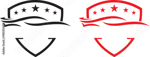 Badge Shield Logo for Security Protection and Brand Identity