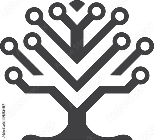 Digital Tree Circuit Logo for Technology and Innovation Branding