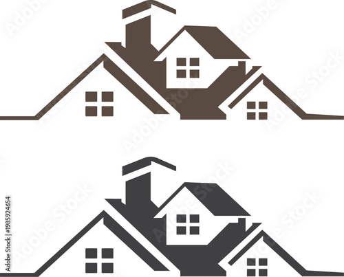 Modern House Line Logo for Real Estate and Property Branding
