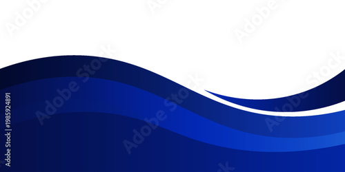 Abstract Blue Dark Fluid Border Background with Modern Corporate Wave Design
