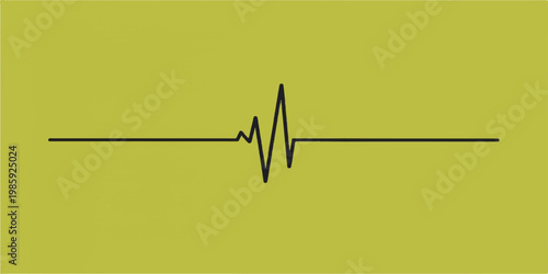 A vintage vector illustration design featuring a medical equipment silhouette and an abstract cardiogram icon within a water frame concept