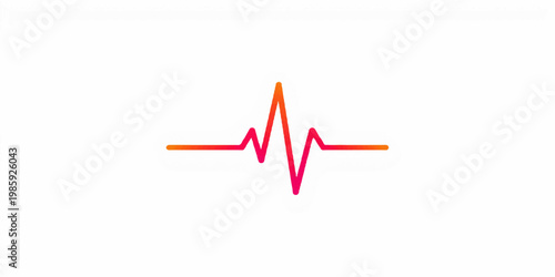 Heartbeat cardiogram line graph showing pulse on a monitor with medical and financial chart style illustration