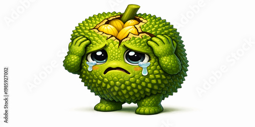 Funny cute cartoon zombie monster character illustration green Halloween creature funny 3D toy style fantasy creature