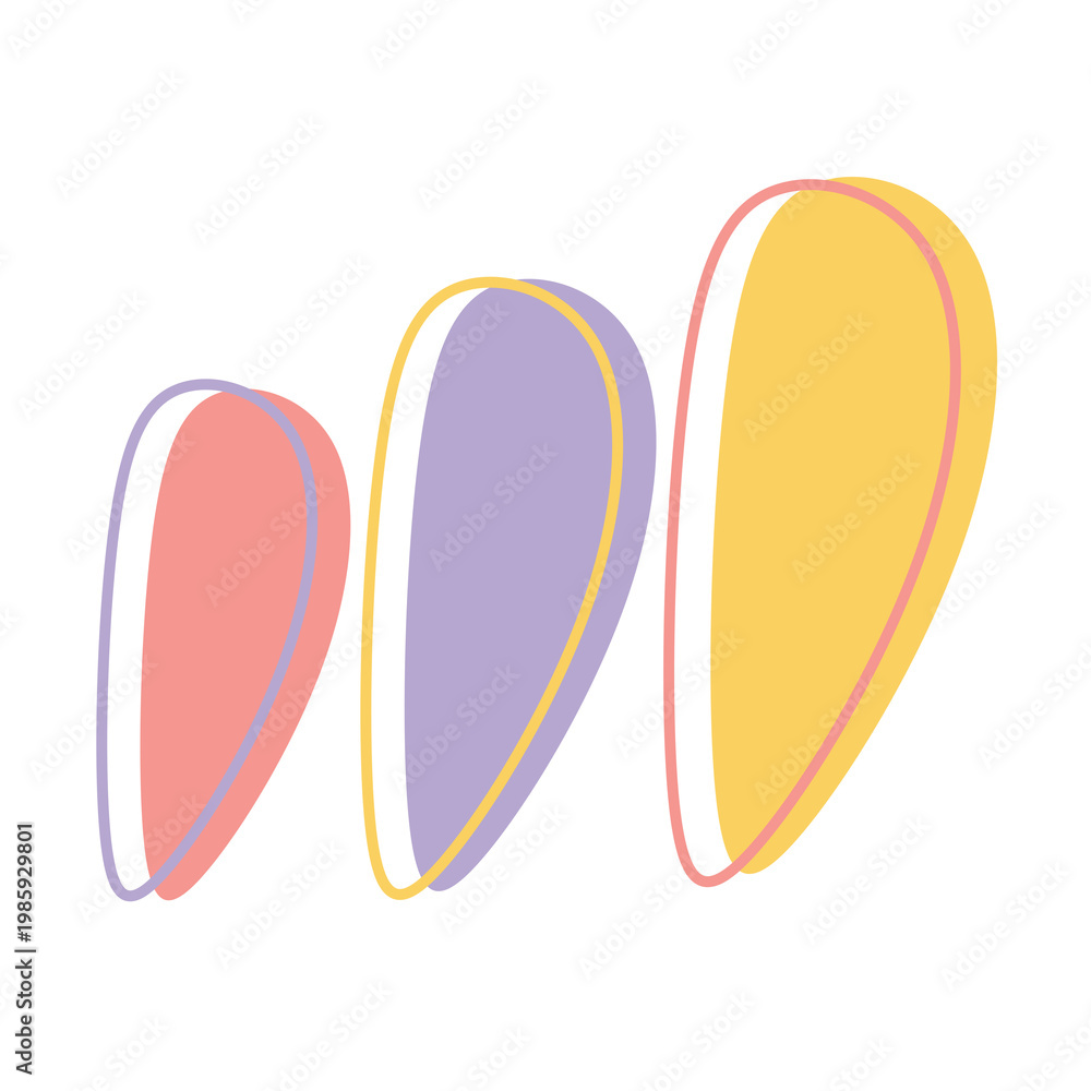 Fototapeta premium Colorful Abstract Hand Drawn Irregular Shape with Line Border Illustration