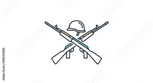 Soldiers pay tribute on Confederate Memorial Day with crossed rifles and helmet