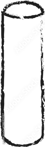 Geometric brush drawn shapes