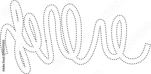 Spiral and swirl dotted line. Design decoration