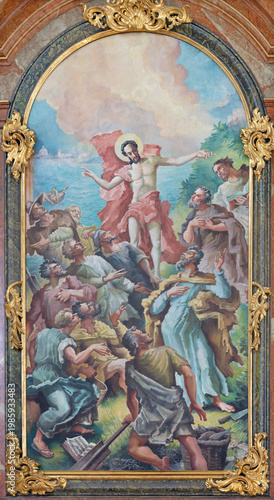 Canvastavla Vienna - The painting of Apparition of resurrected Jesus to apostles on main alt