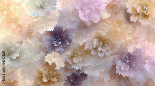 Cute Dreamy Floral Illustration Wallpaper