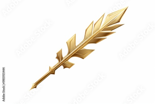 Golden ornate feather quill pen representing luxury and creative writing
