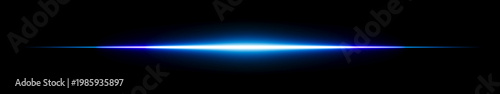 Blue light streak ray, light flare, blue trail - 3d rendering
