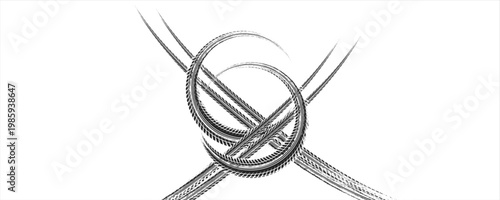 Grunge tire track, wheel braking marks. Truck, car or motorcycle tread pattern silhouette.