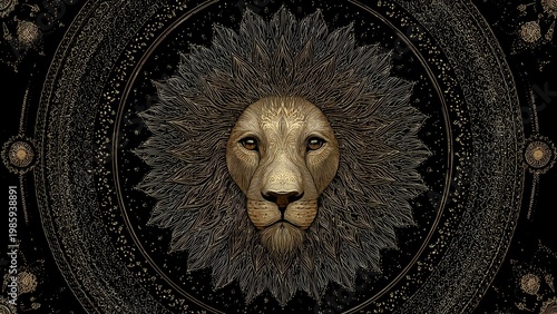 lion statue in the palace of venice italy