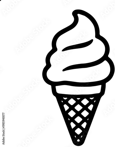 ice cream cone vector illustration 