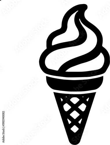 ice cream cone vector illustration 