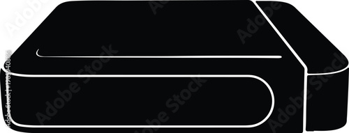 Silhouette of a modern comfortable bed with mattress vector design