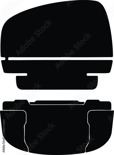 Silhouette of a modern ergonomic office chair for business vector design