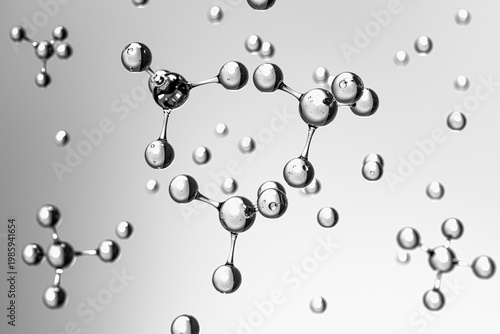 Crystal Clear 3D Molecular Structure Scientific Visualization Design 3D render