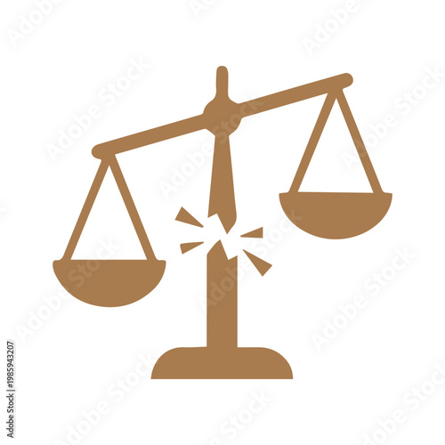 Justice Scale Broken Icon