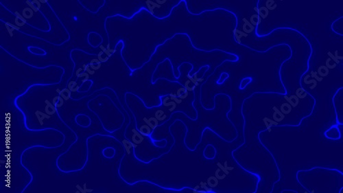 Blue abstract liquid shapes background with glowing contour lines fluid organic motion design